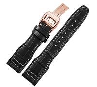 JZFOACHR 22 mm le haut groupe de montre en cuir pour IWC IW326201 / IW377701 Big Pilot Series Geothe Super Watch Strap Watch
