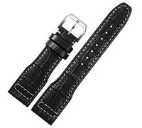 JZFOACHR 22 mm le haut groupe de montre en cuir pour IWC IW326201 / IW377701 Big Pilot Series Geothe Super Watch Strap Watch