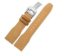 JZFOACHR 22 mm le haut groupe de montre en cuir pour IWC IW326201 / IW377701 Big Pilot Series Geothe Super Watch Strap Watch