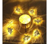 JZFOACHR 2pc Holiday Garden Decoration Lights String LED Letter Castle Eid Mubarak Islamic Festival Ramadan Decor Light