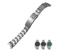 JZFOACHR 904L en acier inoxydable Glide Boucle pliante Bandoues de montre pour Submariner Oysterflex GMT 20 mm Bracelet de sangle de montre