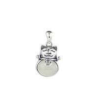 JZFOACHR 925 Cat Collier pour femmes Accessoires Chalcédoine blanc Cat Blanc Jade Pendant Diy Pendant Jasper