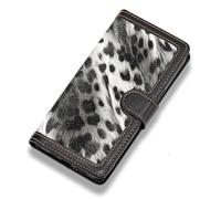 JZFOACHR Ajmipo-Premium PU Leather Case pour iPhone 14pro Max / 14 Pro / 14 Plus / 14, Couverture de Portefeuille Flip Elemy Leopard Père, Portefeuille de Cartes à sous (14, Noir)