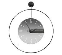 JZFOACHR Art Horloge Murale silencieuse décoration Murale Moderne Clock Murau Non tourné en métal décoratif pour la Cuisine Home Office Salon pour Le Bureau (Noir 60 cm / 24 Pouces)