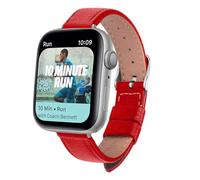 JZFOACHR Band de montre de montre de montre mince en cuir 40 mm 44 mm 38 mm 42 mm pour 7 SE 6 5 4 3 2 1 BROCDE DE CUIR FEMME, ROUGE, 44 mm ou 45 mm, 44 mm ou 45 mm