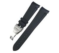 JZFOACHR Band de montre en caoutchouc à extrémité incurvée 22 mm 20 mm pour Tudor Black Bay 41 mm pelagos 42 mm 1958 Blue Sports Watch Socle