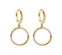 JZFOACHR Boucles d'oreille Bijoux de Bijoux Ronds de Boucles d'oreilles Brillantes Brillantes élégantes Cristaux incrustés Brillants Boucles d'oreilles Simples Boucles d'oreilles Femmes
