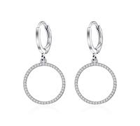 JZFOACHR Boucles d'oreille Bijoux de Bijoux Ronds de Boucles d'oreilles Brillantes Brillantes élégantes Cristaux incrustés Brillants Boucles d'oreilles Simples Boucles d'oreilles Femmes