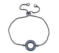JZFOACHR Bracelet à charme rond Femmes Bracelettes en cristal de chaîne de couleur Rose Couleur Rose Femmes