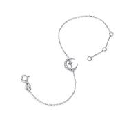 JZFOACHR Bracelet, collier S925 Japon et Corée du Sud Moon Zircon Clicule Chaîne de style simple Collier de style