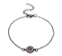 JZFOACHR Bracelet de charme oculaire exquis en zircone Bracelet de liaison de chaîne de zircone multibique pour femmes Gadies Fashion Birthday Gift