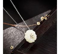 JZFOACHR Bracelet de mode, S925 Jade Pendant Collier de chaîne de chaîne de chaîne de chaîne de chaîne de chaînes d'anniversaire pour petite amie Pendant Pendent pour femmes