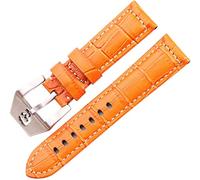 JZFOACHR Bracelet de montre, bracelet en cuir de vachette 22 mm 24 mm en cuir véritable pour homme et femme, bracelet en métal avec boucle creuse, accessoires de montre, bracelet