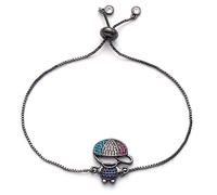 JZFOACHR Bracelet familial mignon garçon et fille portrait mobile chaîne coulissante chain de cristal amateur couple bracelet pour femmes