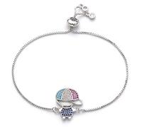 JZFOACHR Bracelet familial mignon garçon et fille portrait mobile chaîne coulissante chain de cristal amateur couple bracelet pour femmes