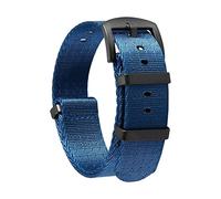 JZFOACHR Brangles de poignet STRACTES ALIGNABLES ACCESSOIRES DE MONTRATION ACCESSIONNES 20 mm 22 mm en nylon avec boucle en acier inoxydable 304L (Couleur: Bleu)