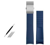 JZFOACHR Brotte de montre en caoutchouc à extrémité incurvée 21 mm Band de surveillance pour Conquest L37813567 L37813787 L3.781/782 Bands de montres