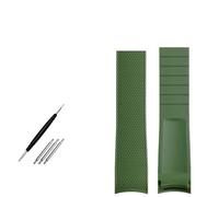 JZFOACHR Brotte de montre en caoutchouc à extrémité incurvée 21 mm Band de surveillance pour Conquest L37813567 L37813787 L3.781/782 Bands de montres