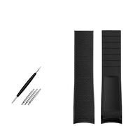 JZFOACHR Brotte de montre en caoutchouc à extrémité incurvée 21 mm Band de surveillance pour Conquest L37813567 L37813787 L3.781/782 Bands de montres