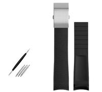 JZFOACHR Brotte de montre en caoutchouc à extrémité incurvée 21 mm Band de surveillance pour Conquest L37813567 L37813787 L3.781/782 Bands de montres