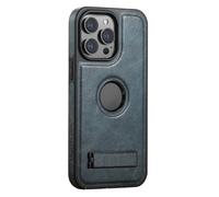 JZFOACHR Cas de Kickstand pour iPhone 16 Pro Max / 16 Pro / 16 Plus / 16, Case de téléphone magnétique Prise en Charge de la Charge sans Fil avec View Logo Slim Case, Noir, 16