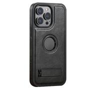 JZFOACHR Cas de Kickstand pour iPhone 16 Pro Max / 16 Pro / 16 Plus / 16, Case de téléphone magnétique Prise en Charge de la Charge sans Fil avec View Logo Slim Case, Noir, 16