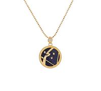 JZFOACHR Collier Collier S925 Argent Sterling Sac à Clé Femme Chaîne Douze Porte-Étoile Pendentif Pendentif Bijoux Cadeaux pour Femmes Fête/Jubilé/Anniversaire, Sagittaire, B
