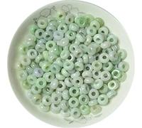 JZFOACHR Colliers 20pcs Natural 8 mm Grade A Jade Rounds Rounds Ring Ring Birmanie Myanmar Jadeite Bijoux Boucles d'oreilles DIY Boucles d'oreilles Collier Bracelet, 8 mm (couleur: 10 mm)