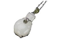 JZFOACHR Colliers 925 Bouteille en argent Pendants de jade naturels pour femmes faits à la main les joeuques fins ethniques Colliers