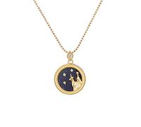 JZFOACHR Colliers Collier S925 Chaîne de clavicule femelle en argent sterling Twelve Constellation Shell Pendant, Bijoux Gift For Women Party/Anniversary Day/Anniversaire, Virgo, B