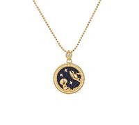 JZFOACHR Colliers Collier S925 Chaîne de clavicule femelle en argent sterling Twelve Constellation Shell Pendant, Gifts de bijoux pour les femmes Party/Anniversaire Day/Anniversaire, Cancer, B