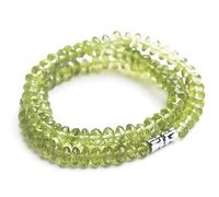 JZFOACHR Colliers Colliers 6 mm Olivine naturel Peridot Gemone Abacus Abacus Crystal Faced Chokers Collier Aaaaaa