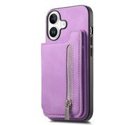JZFOACHR Couverture en Cuir pour iPhone 16 Pro Max / 16 Pro / 16 Plus / 16, Portefeuille magnétique boîtier de Cartes détachables du Support de Slot Stand Anti-Automne, Marron, 16 Pro
