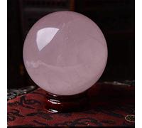 JZFOACHR Cristal Naturel Brut Reiki Crystal Products Boule de sphère de Pierres précieuses en Cristal Naturel Cadeau de Quartz Rose pour Anniversaire/Anniversaire/Saint-Valentin/Noël/Hallowmas, 13 cm