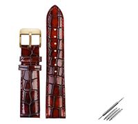 JZFOACHR Crocodile Texture Calais de montre en cuir STRAP18MM 20 mm 22 mm Band Watch pour hommes Femmes Watch Band Solid Buckle