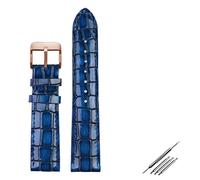 JZFOACHR Crocodile Texture Calais de montre en cuir STRAP18MM 20 mm 22 mm Band Watch pour hommes Femmes Watch Band Solid Buckle