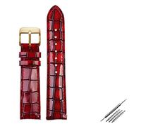 JZFOACHR Crocodile Texture Calais de montre en cuir STRAP18MM 20 mm 22 mm Band Watch pour hommes Femmes Watch Band Solid Buckle