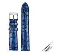 JZFOACHR Crocodile Texture Calais de montre en cuir STRAP18MM 20 mm 22 mm Band Watch pour hommes Femmes Watch Band Solid Buckle