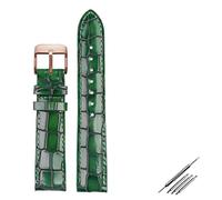 JZFOACHR Crocodile Texture Calais de montre en cuir STRAP18MM 20 mm 22 mm Band Watch pour hommes Femmes Watch Band Solid Buckle