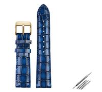 JZFOACHR Crocodile Texture Calais de montre en cuir STRAP18MM 20 mm 22 mm Band Watch pour hommes Femmes Watch Band Solid Buckle