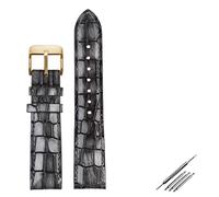 JZFOACHR Crocodile Texture Calais de montre en cuir STRAP18MM 20 mm 22 mm Band Watch pour hommes Femmes Watch Band Solid Buckle