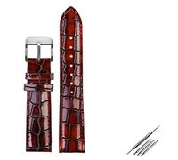 JZFOACHR Crocodile Texture Calais de montre en cuir STRAP18MM 20 mm 22 mm Band Watch pour hommes Femmes Watch Band Solid Buckle
