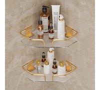 JZFOACHR Douche d'angle Space Caddie en Aluminium étagère de Salle de Bain trépied étagères flottantes Miroir de Rangement Avant étagères murales étagères de Cuisine murales