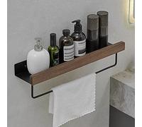 JZFOACHR Étagères de Salle de Bain Douche d'angle Miroir Miroir Avant lavabo de Douche de Douche en Bois de Noyer Rangement de Rangement en Bois Drainage étagère de Cuisine Murale