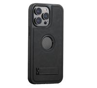 JZFOACHR Étui à téléphone magnétique pour iPhone 16 Pro Max / 16 Pro / 16 Plus / 16, étui de Kickstand avec View Logo Prise en Charge du Slim de Charge sans Fil, Noir, 16 Pro