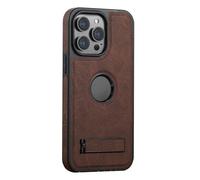 JZFOACHR Étui à téléphone magnétique pour iPhone 16 Pro Max / 16 Pro / 16 Plus / 16, étui de Kickstand avec View Logo Prise en Charge du Slim de Charge sans Fil, Noir, 16 Pro
