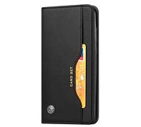 JZFOACHR Étui du Portefeuille pour iPhone 16 Pro Max / 16 Pro / 16, en Cuir magnétique Flip Case Carte Folio Stand Stockproof Purse Couvercle, Noir, 16