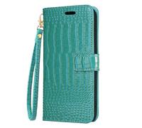 JZFOACHR Étui du Portefeuille pour iPhone 16 Pro Max / 16 Pro / 16 Plus / 16, Couverture en Cuir Flip Crocodile Modèle de crédit Habilleur de Carte de crédit Slot FULLE Full Shockproof Base, Red, 16