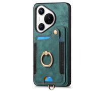 JZFOACHR Étui en Cuir de Portefeuille pour Pura 70 Ultra / 70 Pro / 70 Pro + / 70, Fermoir magnétique Case de téléphone Mince RFID Blocking Car Couvercle d'aspiration magnétique, Noir, 70