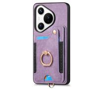 JZFOACHR Étui en Cuir de Portefeuille pour Pura 70 Ultra / 70 Pro / 70 Pro + / 70, Fermoir magnétique Case de téléphone Mince RFID Blocking Car Couvercle d'aspiration magnétique, Noir, 70